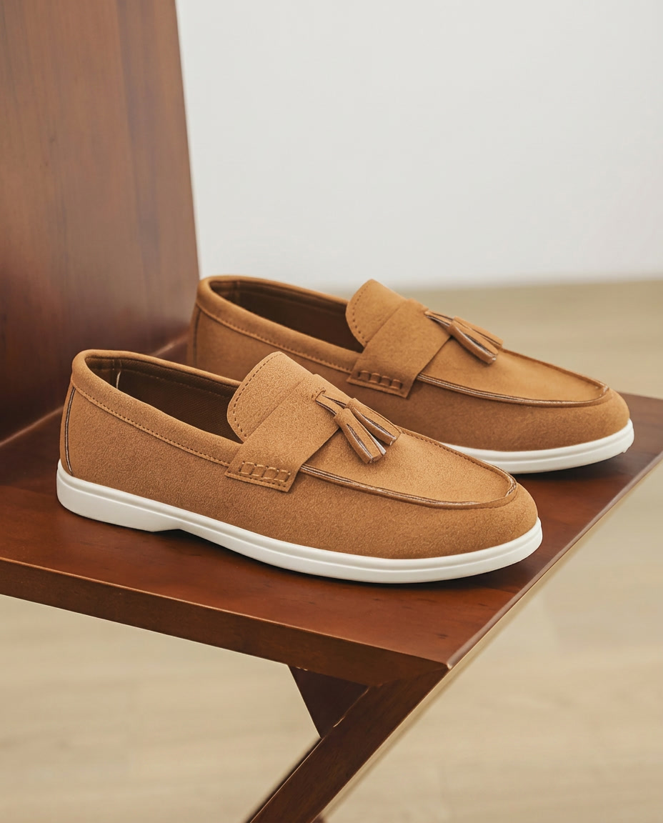 Noto — Mokasyny Slip-On Styl Brytyjski Płótno
