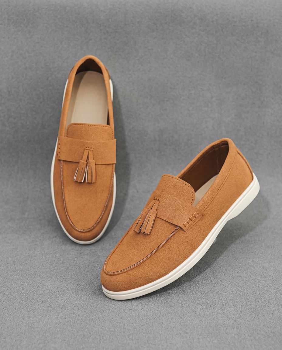 Noto — Mokasyny Slip-On Styl Brytyjski Płótno