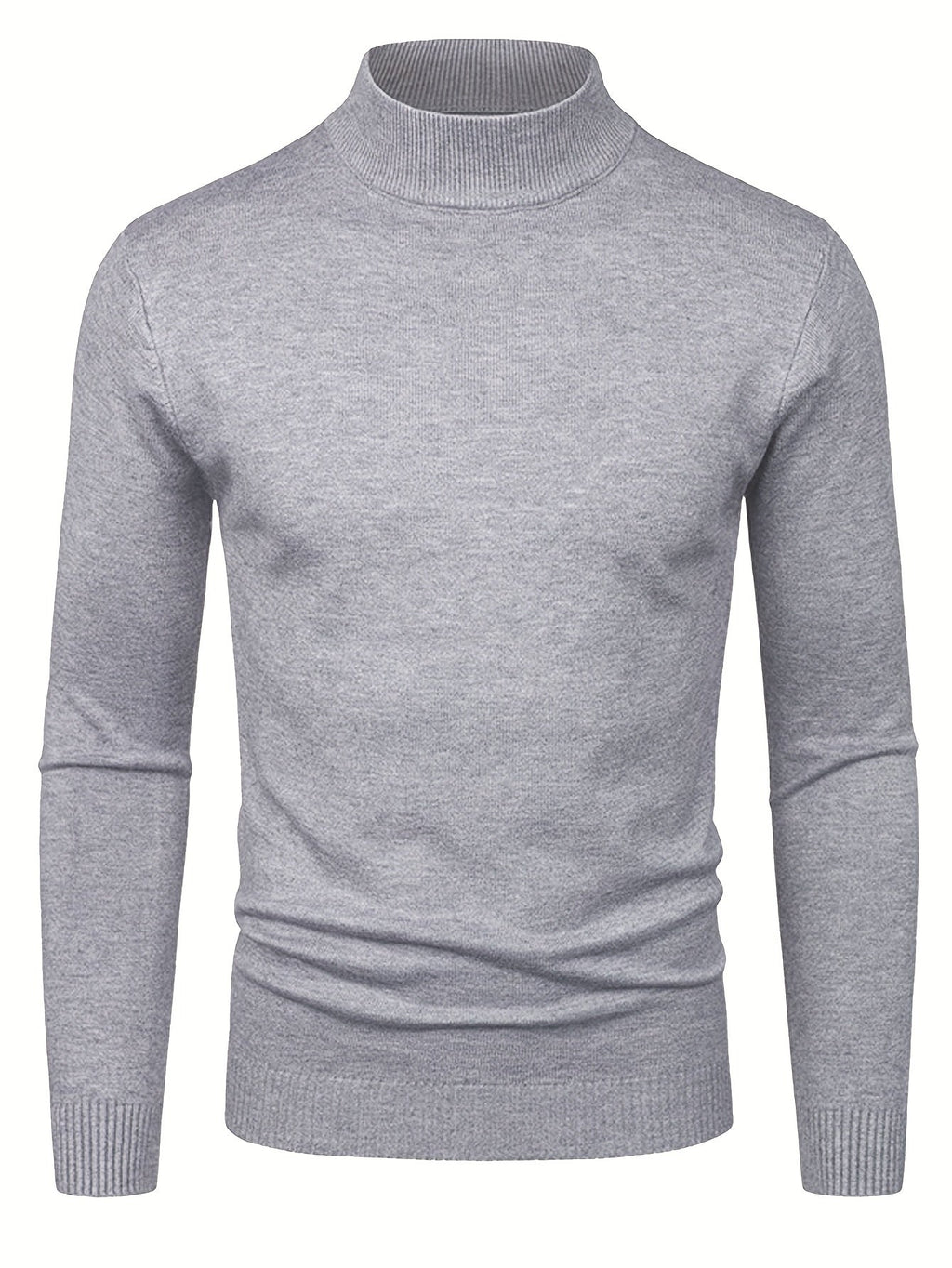 Męski sweter z półgolfem, dopasowany – zdjęcie 9