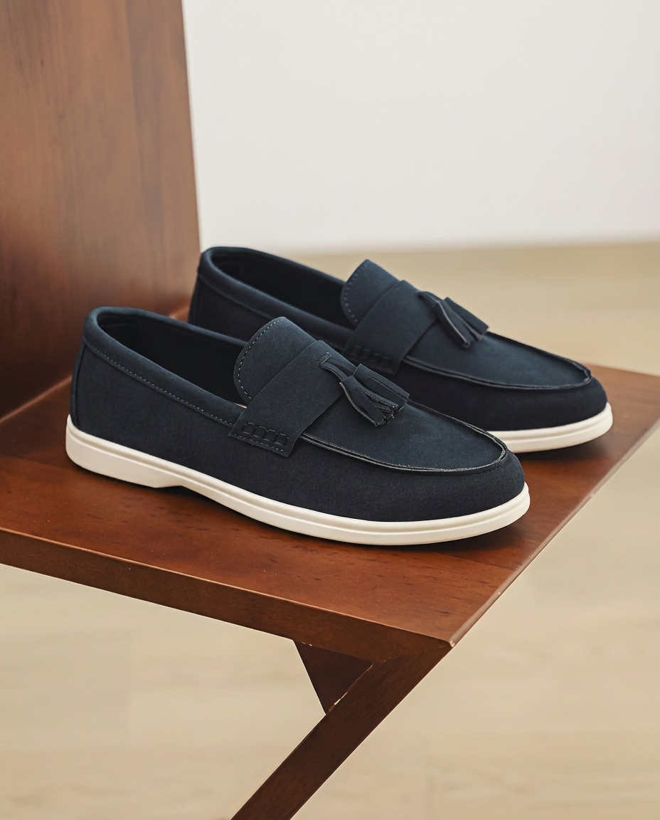 Noto — Mokasyny Slip-On Styl Brytyjski Płótno