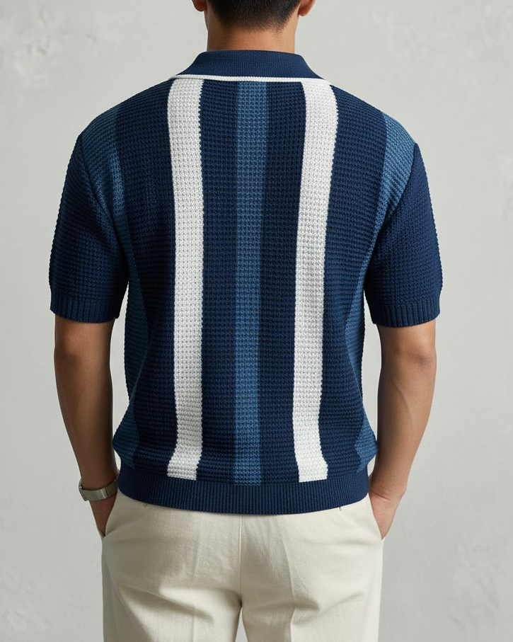 Portofino — Polo Dzianinowa w Kontrastowe Paski