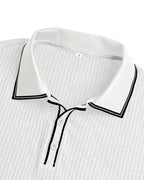 Koszula Męska Jacquard Krótki Rękaw Elegancka