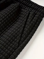 Szorty Męskie Waffle Jacquard w Kontrastowe Paski