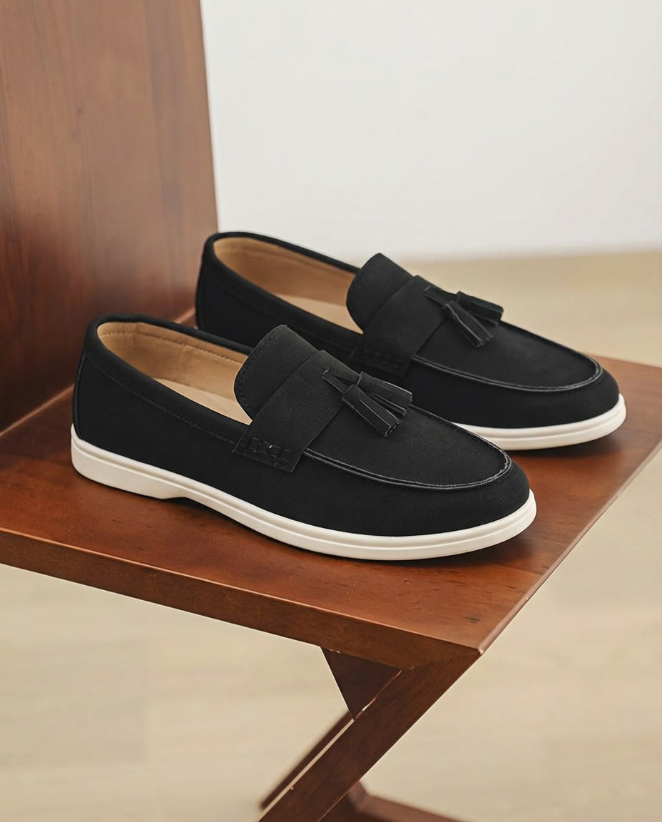 Noto — Mokasyny Slip-On Styl Brytyjski Płótno